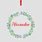 Personalised Christmas Baubles Custom Tree Decorations Acrylic Hanging Ornaments Xmas Tree Bauble 2024 Christmas Décor (Green Floral Name)