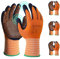 Schwer 3 Paar Arbeitshandschuhe MicroFoam Nitril beschichtet, Atmungsaktive Nylon Arbeitshandschuhe mit Griff für Männer Frauen, Micro Dot Palm, Touchscreen fähig, für Automotive Electronic Assembly,M
