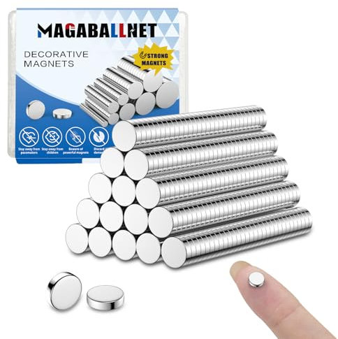 MAGABALLNET 100 Stück 5x2mm Magnete Stark, Neodym Magnet, Mini Magnete für Magnettafel, Pinnwand, Kühlschrank, 3D Drucker
