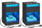 VASAGLE Lot de 2 Kailyn Collection - Table de Nuit avec Multiprise, Table d’Appoint avec Lumières LED Réglables, Tiroir, 2 Prises, 2 Ports USB, Moderne, pour Chambre, Salon, Noir Cendré LET918T22