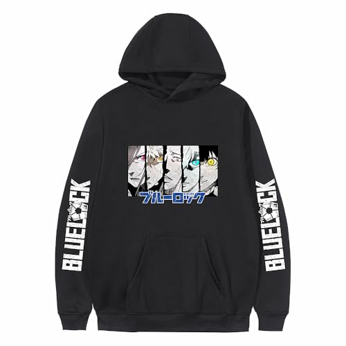 Charous Anime BLUE LOCK Cartoon Print Hoodie,2025 Year Unisex Sweatshirts Used for Manga BLUE-LOCK Fans Cosplay Gift