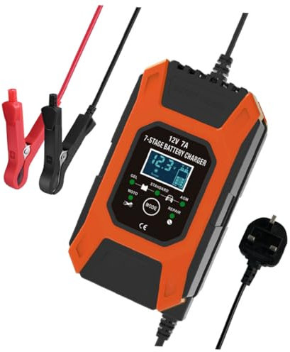 VINTORKY 12v Car Battery Charger Fast Portable Vehicle Battery Recharger Uk Compatible