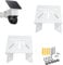 2 Pack Corner Mount Bracket Compatible with Eufy SoloCam S340/SoloCam E30, Eufy Security 4G LTE Cam S330, Metal Exterior Outside Wall Corner Mount for PTZ Camera, Angle Mount Camera Holder Accessory