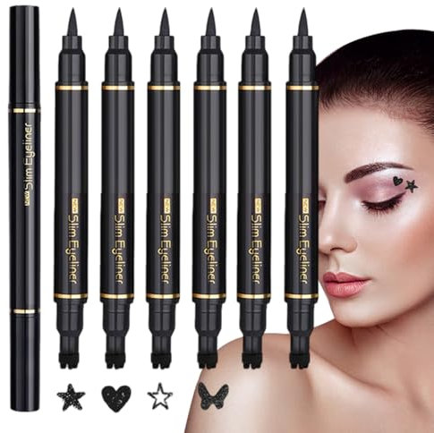 Eyeliner – Rimmel – Cosmetics mit Doppelspitze, tägliches Make-up – Make-up-Events – 6 Stempel Make-up für die Augen, Doppelkopf für tägliches Make-up,
