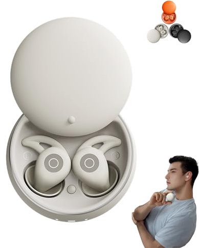 Sleep Noise Cancelling,snooze Pods,Anti Snoring Headphones for Side Sleepers, Mini Bluetooth Sleepbuds,Ultra Comfortable & Noiseless Sleeping with ANC, Mini Bluetooth Sleepbuds with 24h Battery-B