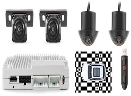 Car Backup Camera Car 3D 360 Degree View Panoramic System Camera Parking Omnidirectional Monitor Video Recorder DVR Car Camera(Calibration 128G)