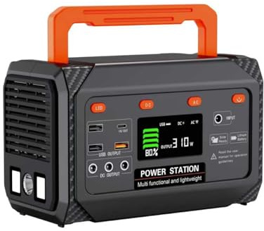 ECPOWSKEY - Estación de energía portátil de 300 W, batería de litio de 270 W, generador solar con 2 salidas de CA, USB-C PD de 45 W, paquete de batería de carga rápida para uso doméstico, camping
