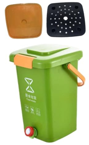 osiuujkw Seau à Compost de Cuisine avec poignée élégante conçue pour simplifier Le tri et la Gestion des déchets. Poignée Facile à Prendre en Main et Poubelle Compost d'intérieur étanche, Vert, XL