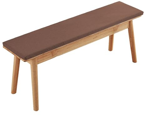 FENYIGE Bierbankauflage Gepolstert 30 x 46 cm Unterseite Antirutsch Bankkissen Outdoor Indoor Waschbar Abnehmbar für Innen Outdoor Fensterbank Couch, braun
