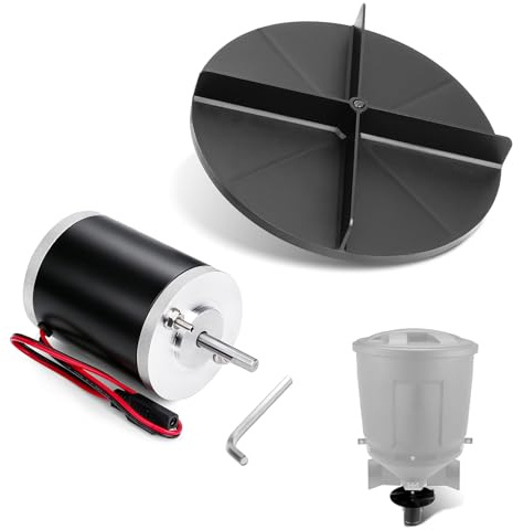 Orvex 12 V Salzstreuer Motor und 20,3 cm Spinnscheibe Kit kompatibel mit Käufern SaltDogg 3000966 3013824, ATVS15A UTVS16 ATVS15 Heckklappenspreizer, 18 W 900 U/min 2,5 A für Schnee/Eis, Wintersalzen
