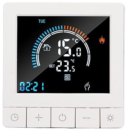 ZAWELIYO Programmerbar Smart Termostat Intelligent LCD-skärm Digital Temperaturkontroll för Hemmakontorshotell 41 X 86 X 86 Mm (Standardtyp)