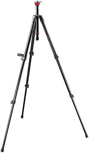 Manfrotto 755XB Treppiede Serie MDEVE con Base Livellante da 50 mm per Video, 3 Sezioni a Tubo Singolo, in Alluminio, Nero