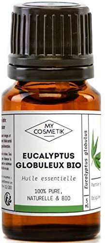 MY COSMETIK - Ätherisches Eukalyptus-Globulus-Öl - Aus biologischem Anbau - HEBBD/HECT-chemotypisiert - 100% rein und natürlich - ECOCERT-zertifiziert - 10 ml