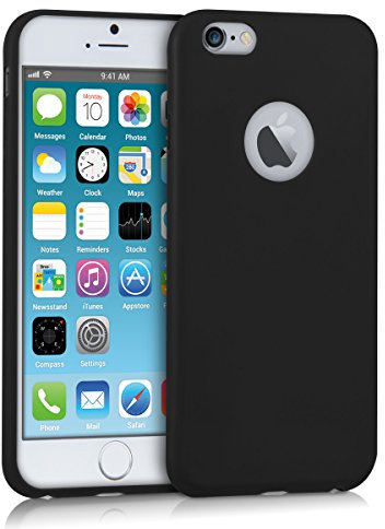 kwmobile Case Compatible with Apple iPhone 6 / 6S Case - Soft Slim Protective TPU Silicone Cover - Black Matte