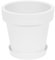 Lofly - Maceta de plástico, con plato, diseño clásico, diámetro 30 cm, color blanco