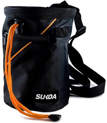 Sukoa Chalk Bag with Quick-Clip Belt and 2 Large Zippered Pockets