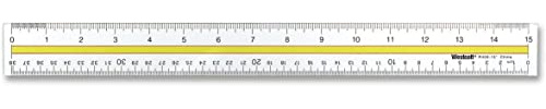Westcott Acrylic Data Highlight Reading Ruler With Tinted Guide, 15 Clear