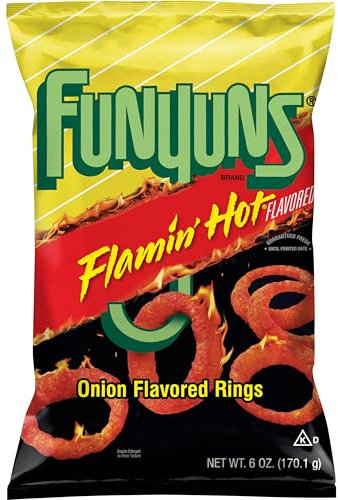 Funyuns Flamin - Anillos con sabor a cebolla picante, 170 gr.