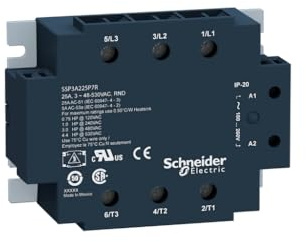 Schneider Electric - Harmony Solid State Panel Mount Relay, Random Switching, 50 A, Input 4-32V DC, Output 48-530V AC, Thermal Pad, SSP3A250BDRT