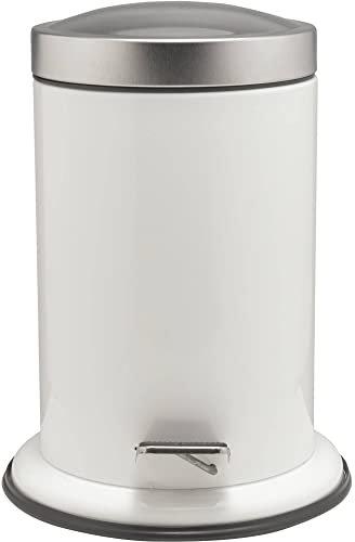 Sealskin Acero, Poubelle à pédale, Acier inoxydable, Blanc, 22.4 x 23 x 28.5 cm