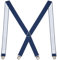 YEHMAN Bretelle large X Made in France 3.5 cm à grosses pinces/clips Homme Femme (Bleu marine)