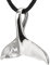 Kiss of Leather Walflossen Anhänger aus 925 Sterling Silber mit Baumwollband SI.182