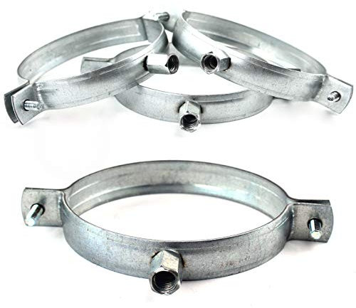 Collier de serrage pour tuyau pliant ou gouttière de toit - Avec filetage