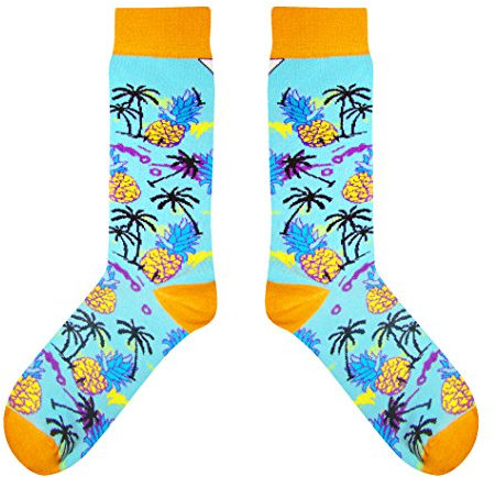 CUP OF SOX - Ananas/Palm - Socken in der Pappbecher - Herren und Damen Freizeit Socken, Türkis, 41-44