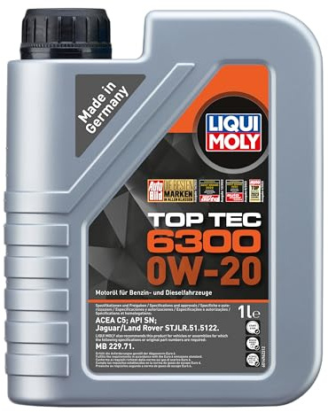 LIQUI MOLY Top Tec 6300 0W-20 | 1 L | Synthesis technology motor oil | SKU: 21216