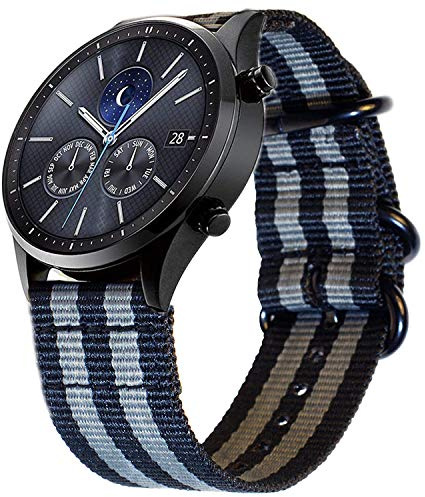 Shieranlee 20mm Cinturino Compatible con Garmin Vivoactive 3/3 Music, Vivomove HR/3, Forerunner 245/645 Music Smartwatch - 20mm Morbido Ricambio Sportivi Nylon Band con Chiusura Regolabile