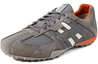 Geox Homme Uomo Snake K Sneakers, Lt Grey/Anthracite, 42 EU