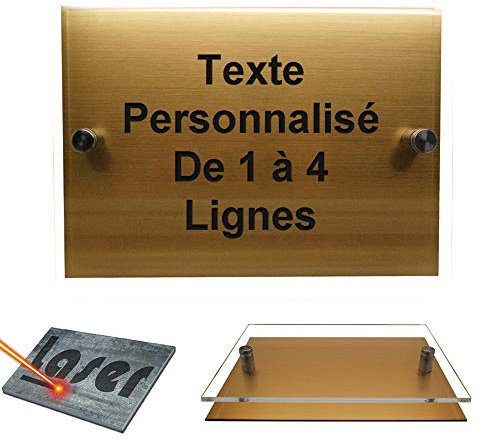 Mygoodprice Türschild, graviert, rechteckig, mit Plexiglas und Abstandshaltern