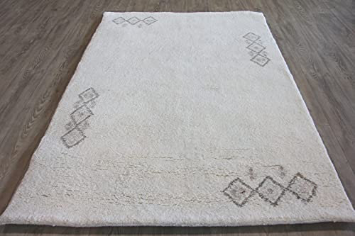 Original Berber Teppich 6 gemustert 15/15 double, handgeknüpft in Marokko, Material: 100% Schurwolle. (200 x 250 cm)