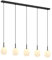 Lindby Pendelleuchte Etiena (Modern) in Schwarz aus Glas (5 flammig, G9) - Hängelampe Esstischlampe Hängeleuchte Wohnzimmerleuchte