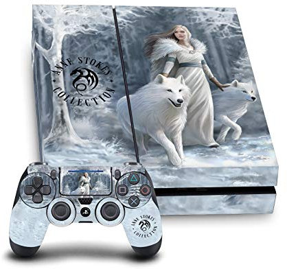 Head Case Designs Offizielle Zugelassen Anne Stokes Winter Hüter Kunst Mix Vinyl Haut Gaming Aufkleber Abziehbild kompatibel mit Sony PlayStation 4 PS4 Console and DualShock 4 Controller Bundle