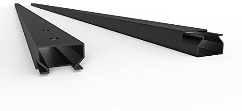 Lot de 10 passe-câbles à visser Noir 10 m 15 x 10 x 1000 mm