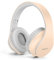 TUINYO Cuffie Bluetooth, Cuffie Wireless Over Ear con Microfono, Cuffie Stereo Wireless Pieghevoli & Leggere per Viaggi/Lavoro e TV/PC/Cellulare -blu argento (apricot)