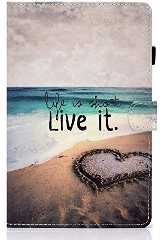 Bspring Funda para Samsung Galaxy Tab A7 Lite 8.7 Pulgada 2021 T220/T225 Tablet, Galaxy Tab A7 Lite 8.7 Funda Slim Cubierta Protectora Plegable Cover con Función de Soporte,Amor