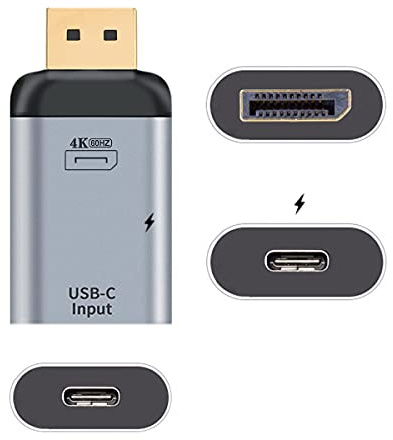 Cablecc USB-C Type C Female Source to Displayport DP Sink HDTV & PD Power Adapter 4K 60hz 1080p for Phone & Laptop