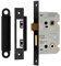 Locking Bathroom Door Sashlock Latch - Square Forend - 64mm - Matt Black | Thumb Turn Bathroom Door Lock and Latch - Secure WC Privacy Sashlock - Available in Multiple Finishes