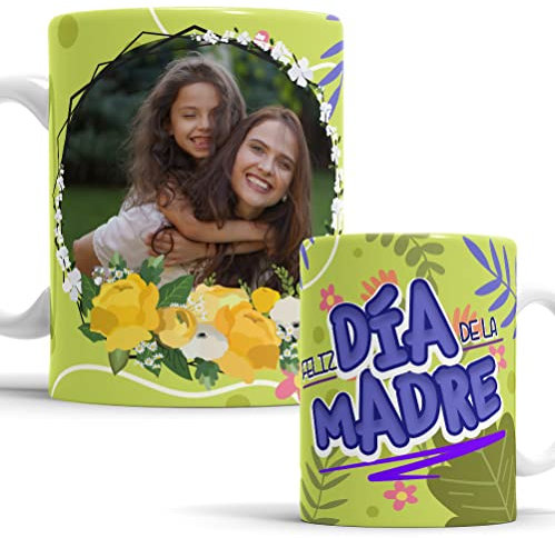 OyC Original y Creativo Taza para Mamá Personalizada con Foto - Taza con foto para el dia de la madre - Regalo del día de las madres - Taza Día de la Madre (MODELO A)