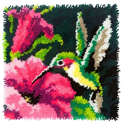 XUJINGJIE Knüpfkissen Zum Selber Knüpfen Knüpfkissen Mit Tieren Perfekt DIY Teppich Teppich Stickerei Mit Vorgedruckt Muster Knüpf-Sets Für Erwachsene, 45X45cm