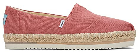 TOMS Damen Alpargata Plattformseil Flacher Slipper, Verblasste Rose, 41 EU