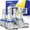 AUTOONE H11/H9/H8 9005/HB3 LED Bulbs Combo 6000 K Weiß, H11 9005 LED Scheinwerfer, Nebelscheinwerfer, Canbus, Fanless Mini Size Plug and Play (4 Stück)