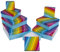 8-teiliges Set Geschenkschachteln Geschenkboxen Geschenkkarton, 8 Stück Geschenkkartonage Boxenset Weihnachten Geburtstag Hochzeit, ca. 22,5 x 22,5 x 8 cm (Hellblau mit Regenbogen)