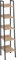 tectake® Leiterregal mit 4/5 Ebenen, schmales Regal, Standregal, Nischenregal, Möbel für Arbeitszimmer, Badezimmer Regal, Bücherregal Wand, 35,5 x 31,5 x 170,5 cm - Industrial Holz hell, Eiche Sonoma