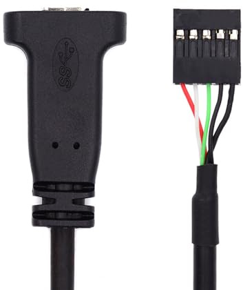 xiwai Cavo a porta singola USB 3.1 tipo C USB-C femmina a USB 2.0 scheda madre 9 pin 10 pin con staffa 20 cm