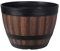 Reuvv Pot de fleurs rond en forme de tonneau de whisky en résine imitation bois pour intérieur ou extérieur
