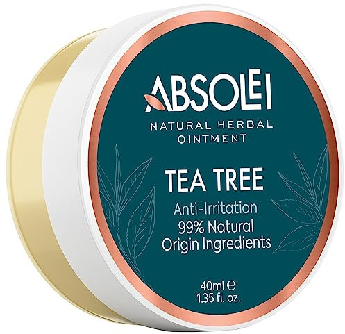 Absolei Tea Tree Ointment, Natural Ointment for Itching, Rashes and Mosquito Bites, 40 ml