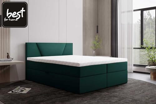 Best For Home Boxspringbett Jubilee Bonellfederkern inkl. Topper (180 x 200 cm, Trinity 28)